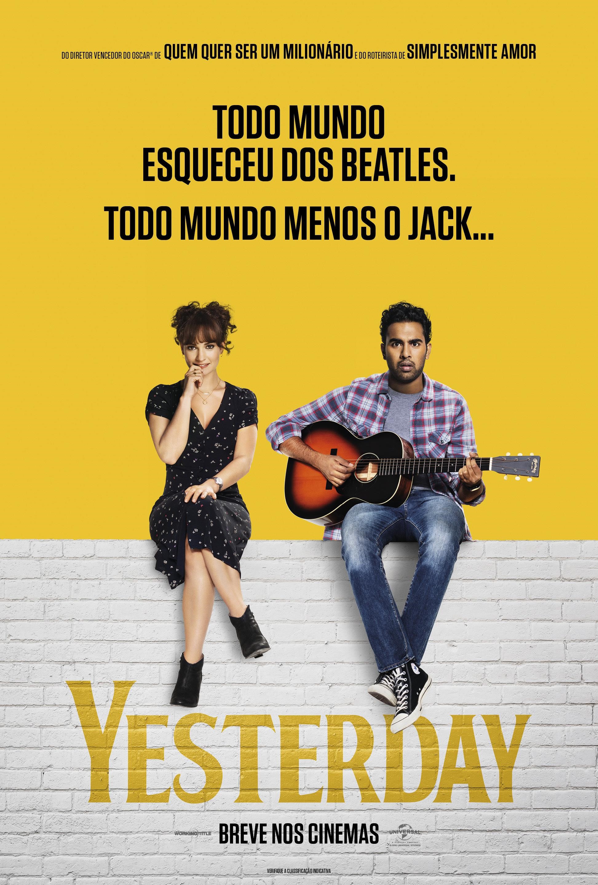 Cartaz do filme YESTERDAY de 2019.